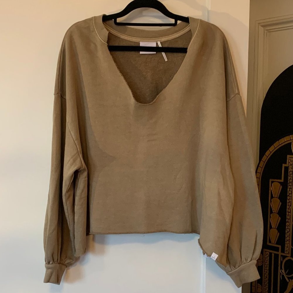 Out From Under Pullover Notch Neck Sweatshirt sz Small